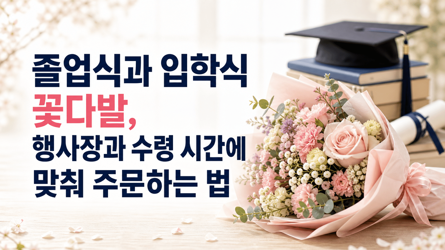 졸업식과 입학식 꽃다발, 행사장과 수령 시간에 맞춰 주문하는 법